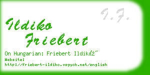 ildiko friebert business card